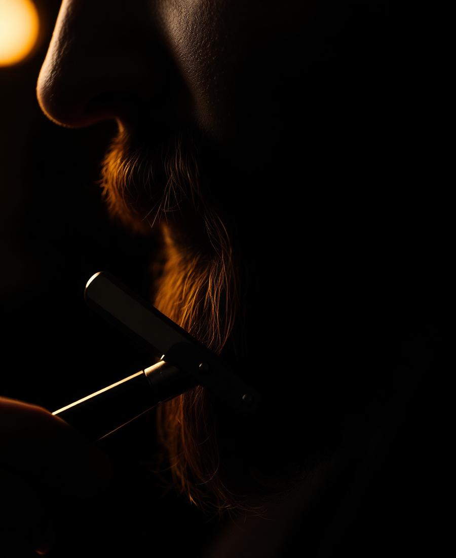 Straight razor beard detailing